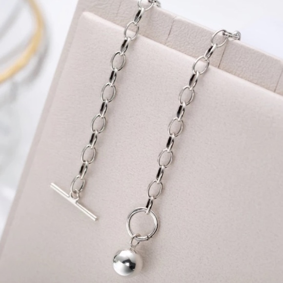 Sterling silver bead pendant necklace - Picture 2 of 5